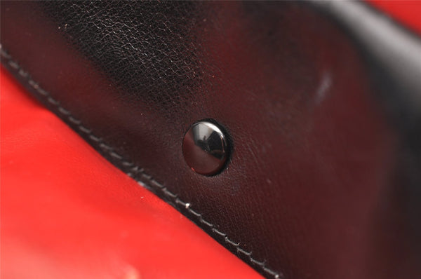 Authentic GUCCI Vintage Shoulder Hand Bag Purse Leather Black 8488I