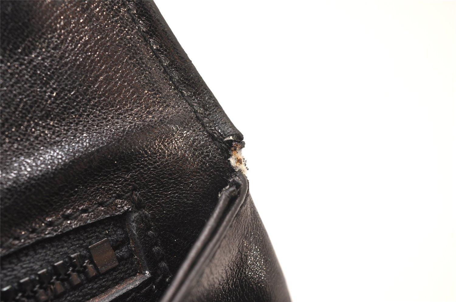 Authentic GUCCI Vintage Shoulder Hand Bag Purse Leather Black 8488I