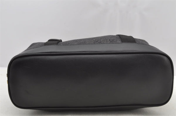 Authentic GUCCI Shoulder Tote Bag Purse GG Canvas Leather 92734 Black 8489I