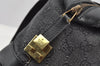 Authentic GUCCI Shoulder Tote Bag Purse GG Canvas Leather 92734 Black 8489I