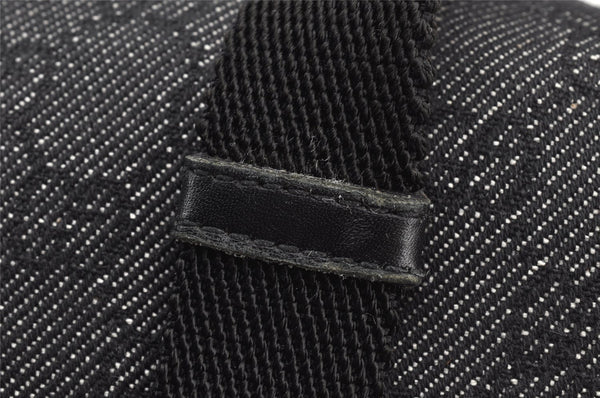 Authentic GUCCI Shoulder Tote Bag Purse GG Canvas Leather 92734 Black 8489I