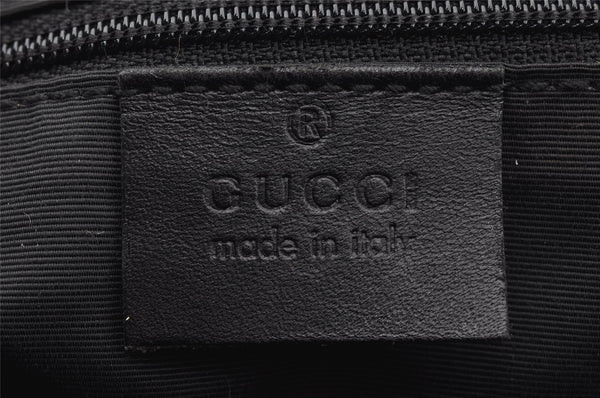 Authentic GUCCI Shoulder Tote Bag Purse GG Canvas Leather 92734 Black 8489I