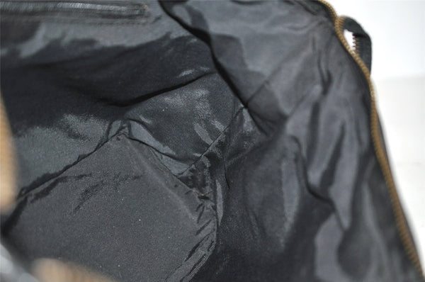 Authentic GUCCI Shoulder Tote Bag Purse GG Canvas Leather 92734 Black 8489I