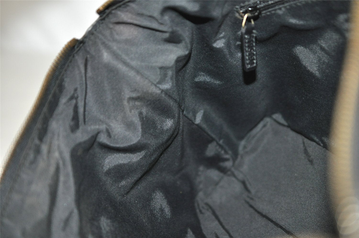 Authentic GUCCI Shoulder Tote Bag Purse GG Canvas Leather 92734 Black 8489I