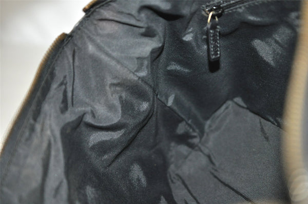 Authentic GUCCI Shoulder Tote Bag Purse GG Canvas Leather 92734 Black 8489I