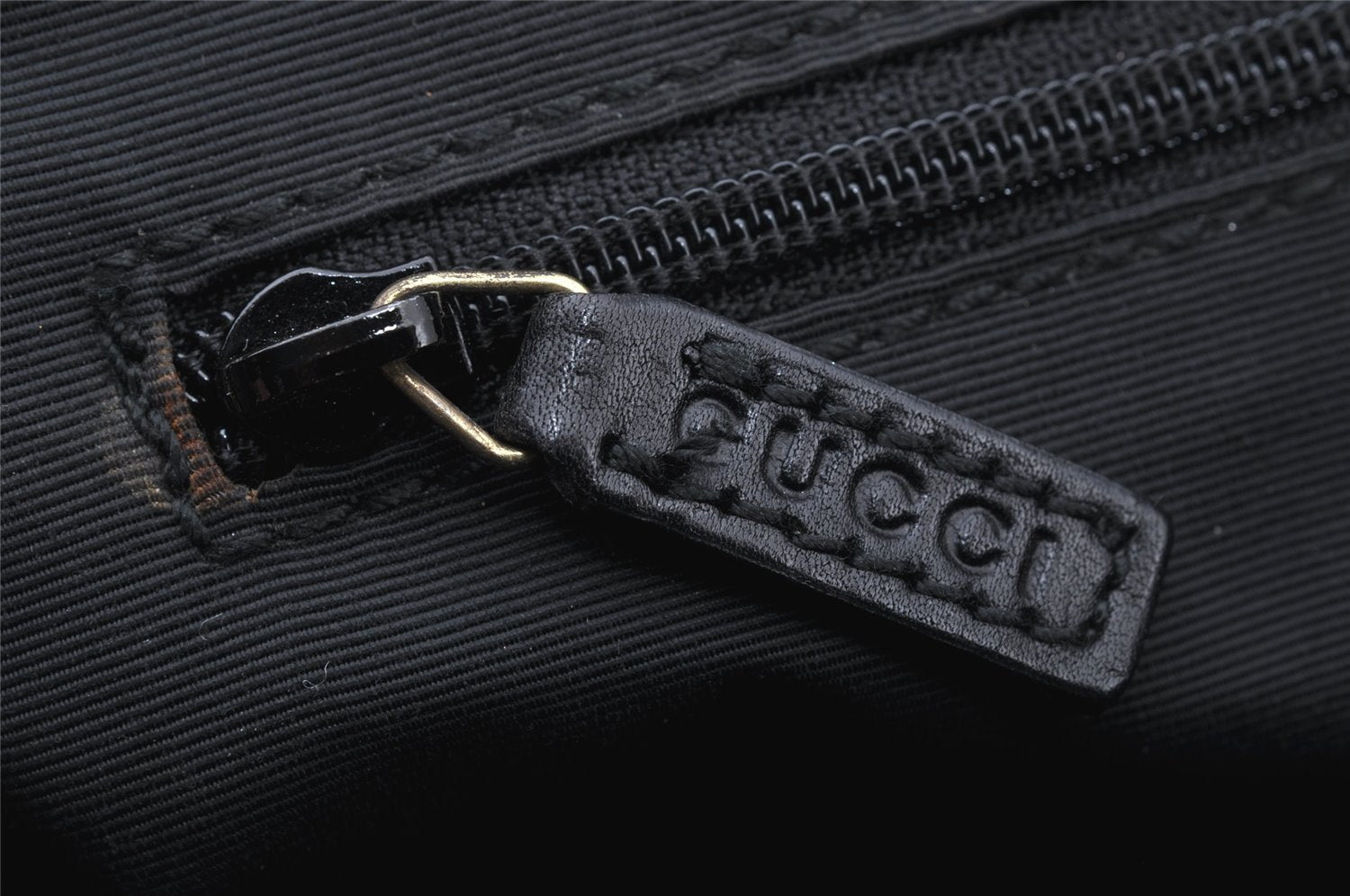 Authentic GUCCI Shoulder Tote Bag Purse GG Canvas Leather 92734 Black 8489I