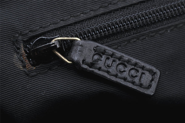 Authentic GUCCI Shoulder Tote Bag Purse GG Canvas Leather 92734 Black 8489I