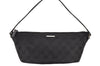 Authentic GUCCI Vintage Hand Bag Pouch Purse GG Canvas Leather 07198 Black 8490I