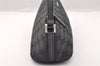 Authentic GUCCI Vintage Hand Bag Pouch Purse GG Canvas Leather 07198 Black 8490I