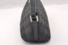 Authentic GUCCI Vintage Hand Bag Pouch Purse GG Canvas Leather 07198 Black 8490I