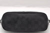 Authentic GUCCI Vintage Hand Bag Pouch Purse GG Canvas Leather 07198 Black 8490I