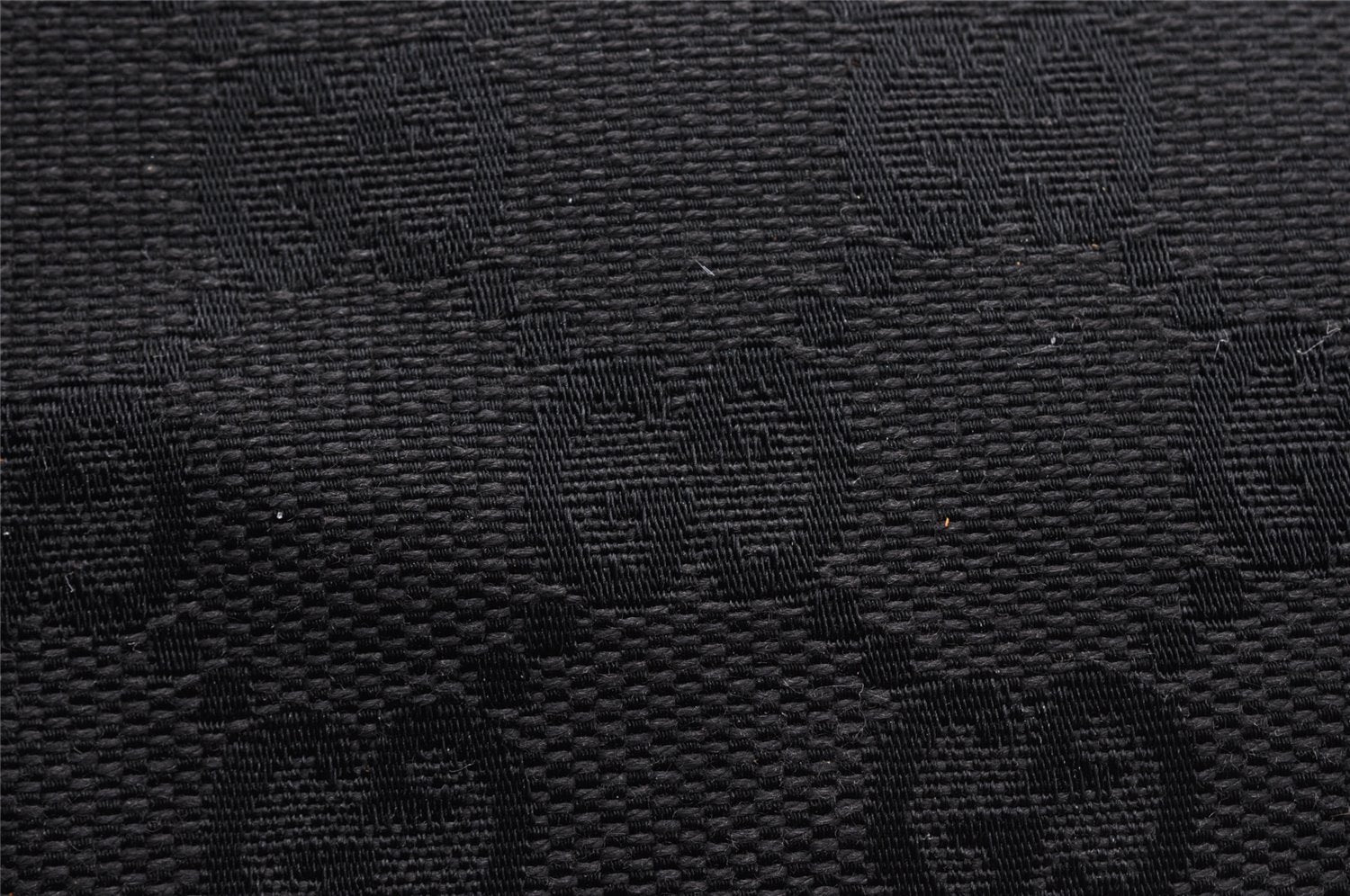 Authentic GUCCI Vintage Hand Bag Pouch Purse GG Canvas Leather 07198 Black 8490I