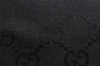 Authentic GUCCI Vintage Hand Bag Pouch Purse GG Canvas Leather 07198 Black 8490I