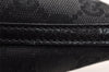 Authentic GUCCI Vintage Hand Bag Pouch Purse GG Canvas Leather 07198 Black 8490I