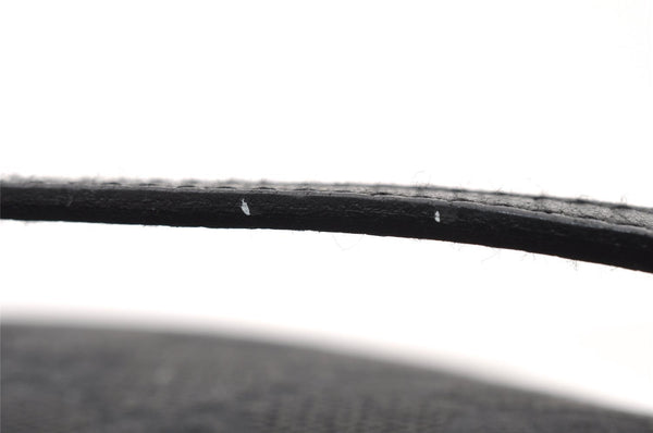 Authentic GUCCI Vintage Hand Bag Pouch Purse GG Canvas Leather 07198 Black 8490I