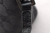 Authentic GUCCI Vintage Hand Bag Pouch Purse GG Canvas Leather 07198 Black 8490I