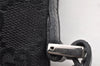 Authentic GUCCI Vintage Hand Bag Pouch Purse GG Canvas Leather 07198 Black 8490I