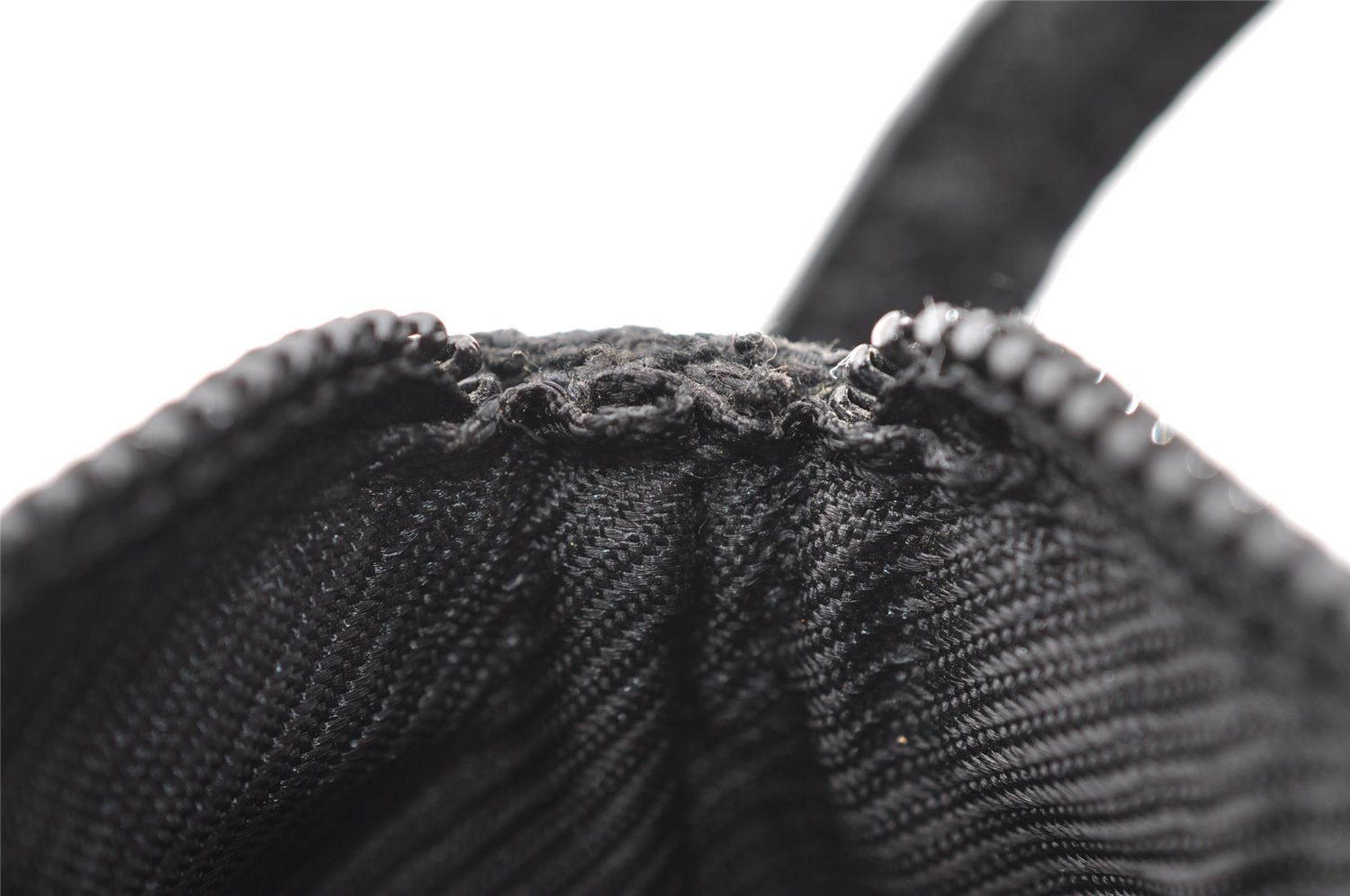 Authentic GUCCI Vintage Hand Bag Pouch Purse GG Canvas Leather 07198 Black 8490I