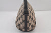 Authentic GUCCI Vintage Hand Bag Pouch Purse GG Canvas Leather 07198 Black 8490J