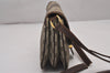 Authentic GUCCI Shoulder Cross Body Bag GG PVC Leather Brown Junk 8491I