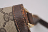 Authentic GUCCI Shoulder Cross Body Bag GG PVC Leather Brown Junk 8491I