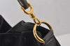 Authentic GUCCI Bamboo 2Way Shoulder Hand Bag Suede Leather Black Junk 8491J