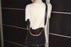 Authentic GUCCI Bamboo 2Way Shoulder Hand Bag Suede Leather Black Junk 8491J