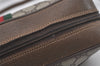 Authentic GUCCI Web Sherry Line Shoulder Cross Bag GG PVC Leather Brown 8492I