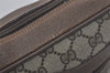 Authentic GUCCI Web Sherry Line Shoulder Cross Bag GG PVC Leather Brown 8492I