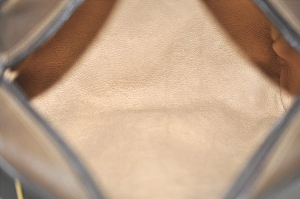 Authentic GUCCI Web Sherry Line Shoulder Cross Bag GG PVC Leather Brown 8492I