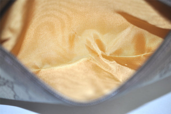 Authentic GUCCI Web Sherry Line Shoulder Cross Bag GG PVC Leather Brown 8492I