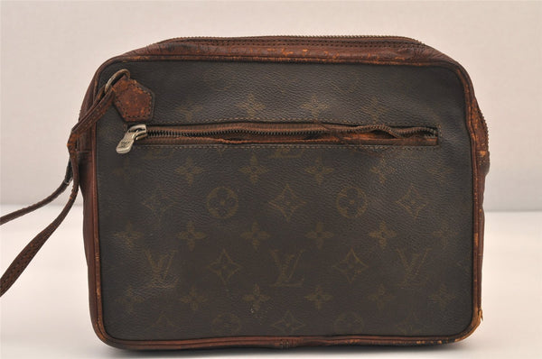 Authentic Louis Vuitton Monogram Pochette Sport Clutch Hand Bag Old Model 8492M