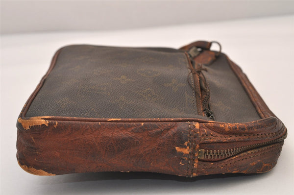 Authentic Louis Vuitton Monogram Pochette Sport Clutch Hand Bag Old Model 8492M