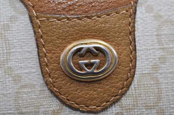 Authentic GUCCI Vintage Shoulder Cross Body Bag Purse GG PVC Leather White 8493I