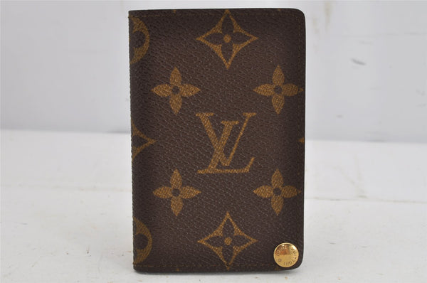 Auth Louis Vuitton Monogram Porte Cartes Credit Pression M60937 Card Case 8493J