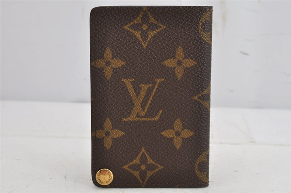 Auth Louis Vuitton Monogram Porte Cartes Credit Pression M60937 Card Case 8493J