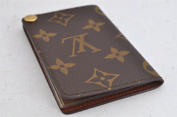Auth Louis Vuitton Monogram Porte Cartes Credit Pression M60937 Card Case 8493J