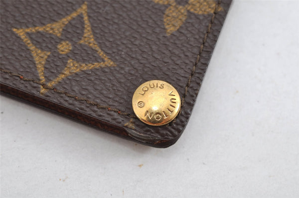 Auth Louis Vuitton Monogram Porte Cartes Credit Pression M60937 Card Case 8493J