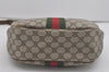Authentic GUCCI Web Sherry Line Shoulder Cross Bag GG PVC Leather Brown 8494I