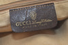 Authentic GUCCI Web Sherry Line Shoulder Cross Bag GG PVC Leather Brown 8494I