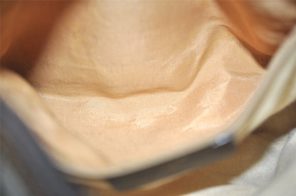 Authentic GUCCI Web Sherry Line Shoulder Cross Bag GG PVC Leather Brown 8494I