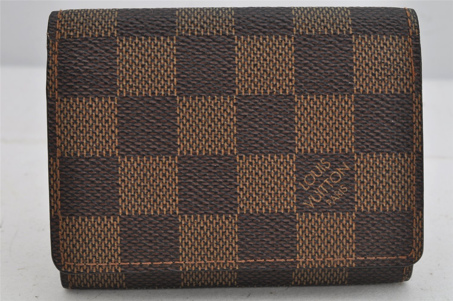 Authentic Louis Vuitton Damier Enveloppe Cartes de Visite N62920 Card Case 8494J