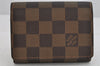 Authentic Louis Vuitton Damier Enveloppe Cartes de Visite N62920 Card Case 8494J