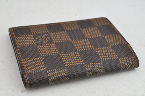 Authentic Louis Vuitton Damier Enveloppe Cartes de Visite N62920 Card Case 8494J