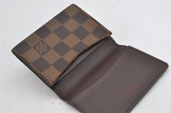 Authentic Louis Vuitton Damier Enveloppe Cartes de Visite N62920 Card Case 8494J