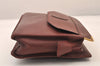 Authentic Cartier Must de Cartier Clutch Hand Bag Leather Bordeaux Red 8494M