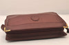 Authentic Cartier Must de Cartier Clutch Hand Bag Leather Bordeaux Red 8494M