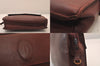 Authentic Cartier Must de Cartier Clutch Hand Bag Leather Bordeaux Red 8494M