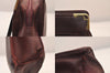 Authentic Cartier Must de Cartier Clutch Hand Bag Leather Bordeaux Red 8494M