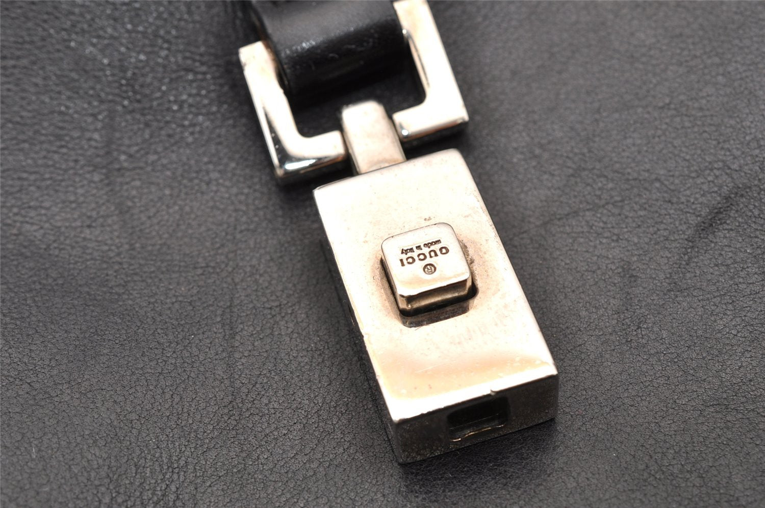 Authentic GUCCI Jackie Shoulder Hand Bag Purse Leather 0013734 Black 8495I